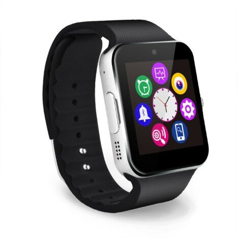 Ceas Smartwatch cu Telefon iUni GT08, Bluetooth, Camera 1.3 MP, Ecran LCD antizgarieturi, Silver